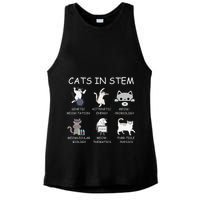 Funny Science Meme Cats In Stem Scientist Nerd Cat Lover Ladies PosiCharge Tri-Blend Wicking Tank