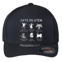 Funny Science Meme Cats In Stem Scientist Nerd Cat Lover Flexfit Unipanel Trucker Cap