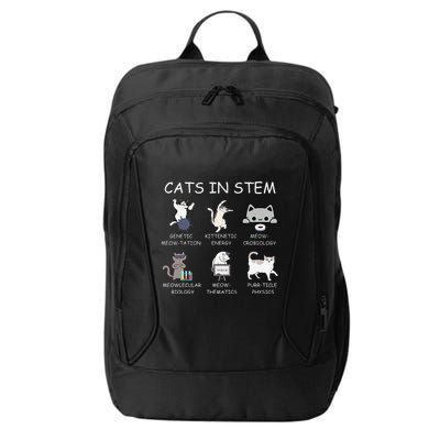 Funny Science Meme Cats In Stem Scientist Nerd Cat Lover City Backpack