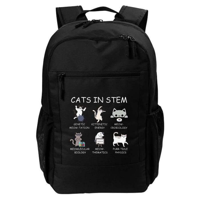 Funny Science Meme Cats In Stem Scientist Nerd Cat Lover Backpack
