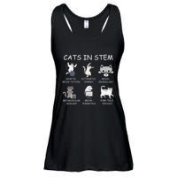 Funny Science Meme Cats In Stem Scientist Nerd Cat Lover Ladies Essential Flowy Tank