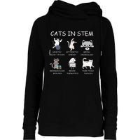 Funny Science Meme Cats In Stem Scientist Nerd Cat Lover Womens Funnel Neck Pullover Hood