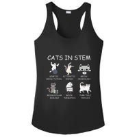 Funny Science Meme Cats In Stem Scientist Nerd Cat Lover Ladies PosiCharge Competitor Racerback Tank