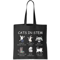 Funny Science Meme Cats In Stem Scientist Nerd Cat Lover Bag