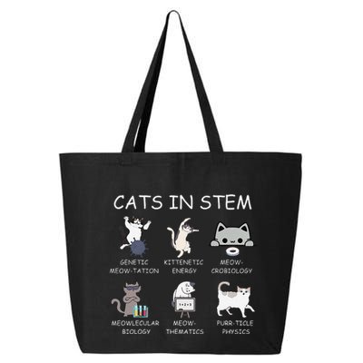 Funny Science Meme Cats In Stem Scientist Nerd Cat Lover 25L Jumbo Tote