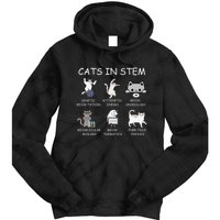 Funny Science Meme Cats In Stem Scientist Nerd Cat Lover Tie Dye Hoodie