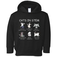 Funny Science Meme Cats In Stem Scientist Nerd Cat Lover Toddler Hoodie