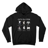 Funny Science Meme Cats In Stem Scientist Nerd Cat Lover Tall Hoodie