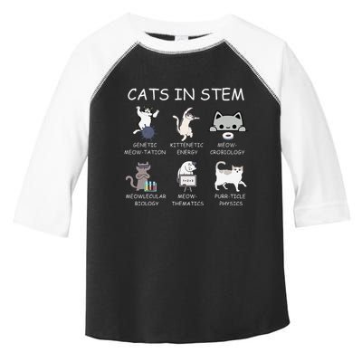 Funny Science Meme Cats In Stem Scientist Nerd Cat Lover Toddler Fine Jersey T-Shirt