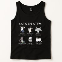 Funny Science Meme Cats In Stem Scientist Nerd Cat Lover Tank Top