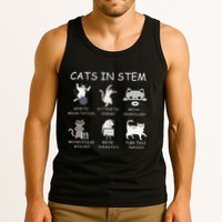 Funny Science Meme Cats In Stem Scientist Nerd Cat Lover Tank Top