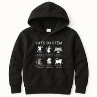 Funny Science Meme Cats In Stem Scientist Nerd Cat Lover Kids Hoodie