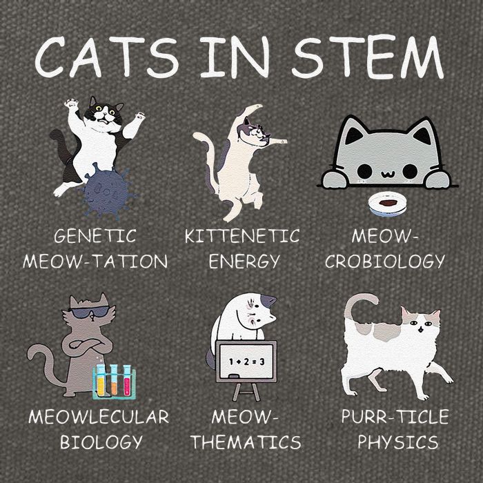 Funny Science Meme Cats In Stem Scientist Nerd Cat Lover Cotton Canvas Backpack
