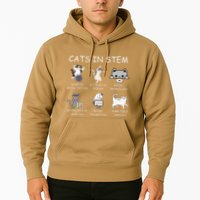 Funny Science Meme Cats In Stem Scientist Nerd Cat Lover Hoodie
