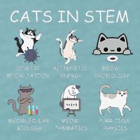 Funny Science Meme Cats In Stem Scientist Nerd Cat Lover Sueded Cloud Jersey T-Shirt