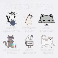 Funny Science Meme Cats In Stem Scientist Nerd Cat Lover Garment-Dyed Sweatshirt