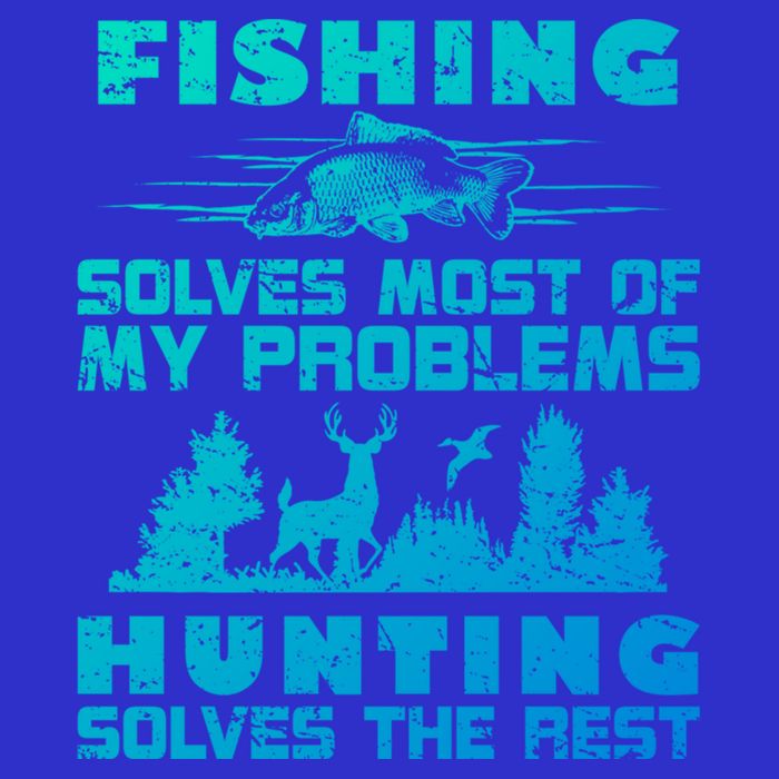 Fishing Solves Most Of My Problems Hunting The Rest Fishing Gift Mousepad