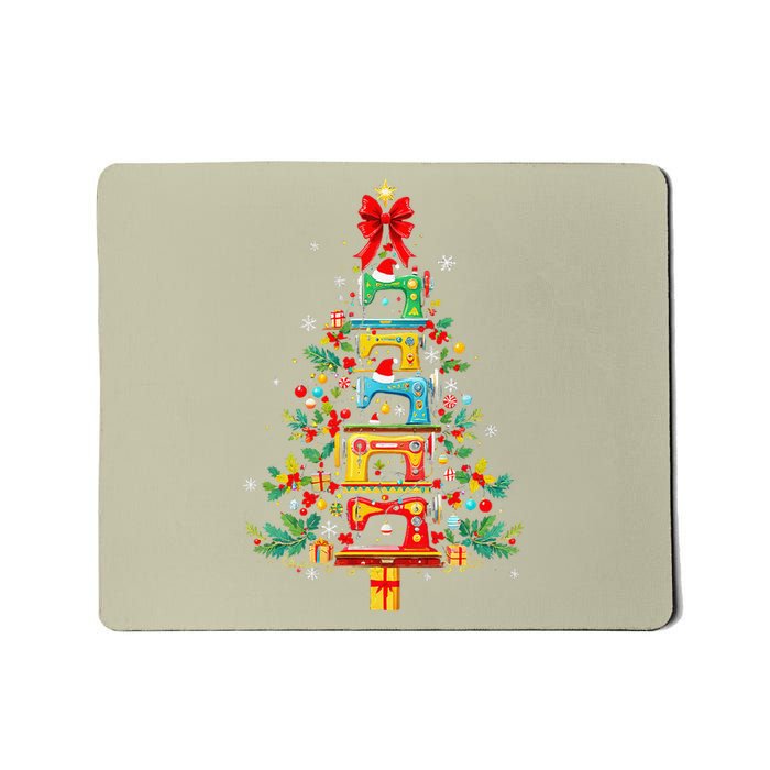 Funny Sewing Machine Christmas Tree Christmas Ornament Mousepad