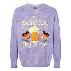 For Schnitzel My Nitzel Funny Oktoberfest Colorblast Crewneck Sweatshirt