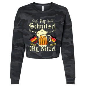 For Schnitzel My Nitzel Funny Oktoberfest Cropped Pullover Crew