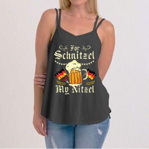 For Schnitzel My Nitzel Funny Oktoberfest Women's Strappy Tank