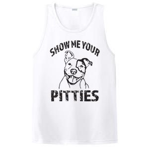 Funny Show Me Your Pitties Shirts Pitbull Owner PosiCharge Competitor Tank