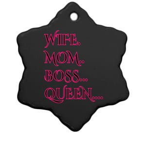 Funny Sayings Meaningful Gift Cute Gift Wife Mom Boss Queen Meaningful Gift Ceramic Star Ornament