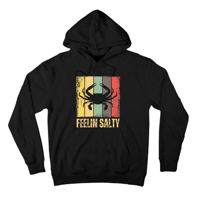 Feelin Salty Maryland Crab Retro Vintage Hoodie