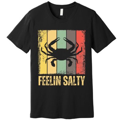 Feelin Salty Maryland Crab Retro Vintage Premium T-Shirt