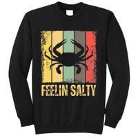 Feelin Salty Maryland Crab Retro Vintage Tall Sweatshirt