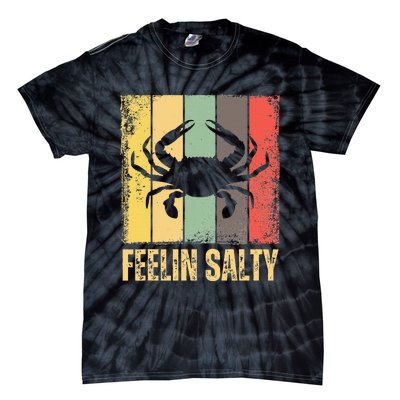 Feelin Salty Maryland Crab Retro Vintage Tie-Dye T-Shirt