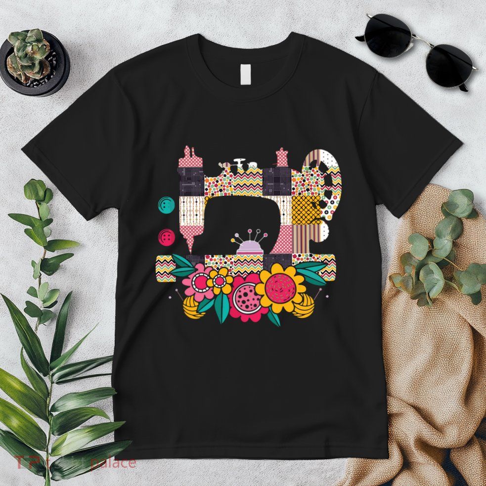 Floral Sewing Machine Flower Seamstress Sewing Machine Premium T-Shirt