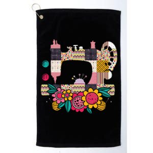 Floral Sewing Machine Flower Seamstress Sewing Machine Platinum Collection Golf Towel