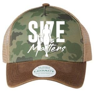 Funny Size Matters Sexy Woman Fisher Fisherman Legacy Tie Dye Trucker Hat