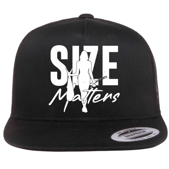 Funny Size Matters Sexy Woman Fisher Fisherman Flatbill Hat