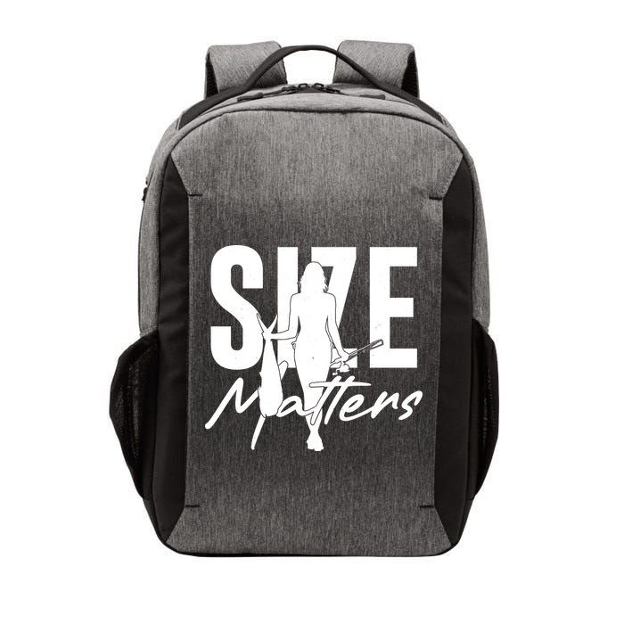 Funny Size Matters Sexy Woman Fisher Fisherman Vector Backpack