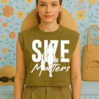 Funny Size Matters Sexy Woman Fisher Fisherman Garment-Dyed Women's Muscle Tee