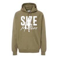 Funny Size Matters Sexy Woman Fisher Fisherman Premium Hoodie