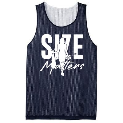 Funny Size Matters Sexy Woman Fisher Fisherman Mesh Reversible Basketball Jersey Tank