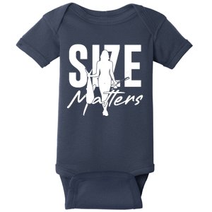 Funny Size Matters Sexy Woman Fisher Fisherman Baby Bodysuit