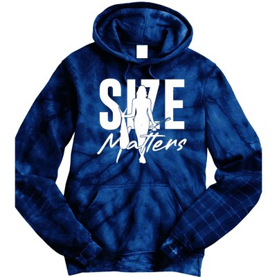 Funny Size Matters Sexy Woman Fisher Fisherman Tie Dye Hoodie