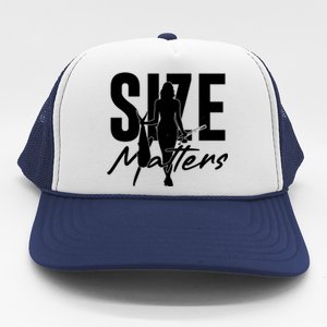 Funny Size Matters Sexy Woman Fisher Fisherman Trucker Hat