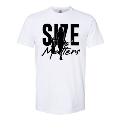 Funny Size Matters Sexy Woman Fisher Fisherman Softstyle® CVC T-Shirt