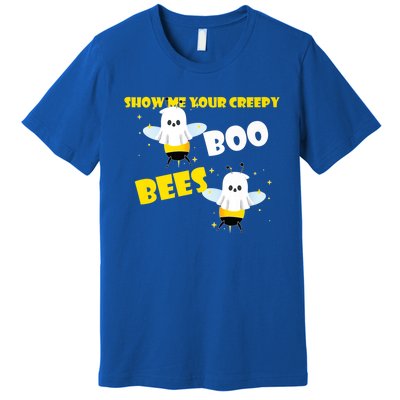 Funny Show Me Your Creepy Boo Bees Halloween Couples Costume Meaningful Gift Premium T-Shirt