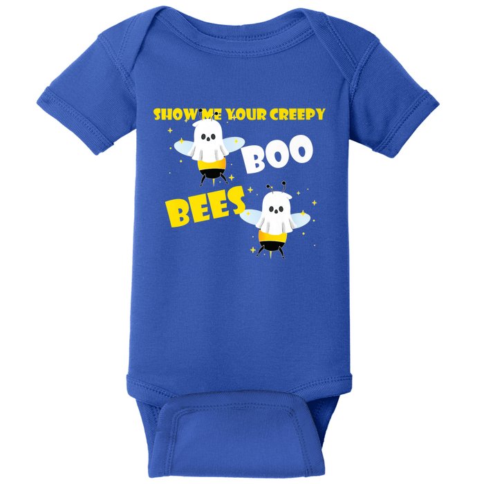 Funny Show Me Your Creepy Boo Bees Halloween Couples Costume Meaningful Gift Baby Bodysuit