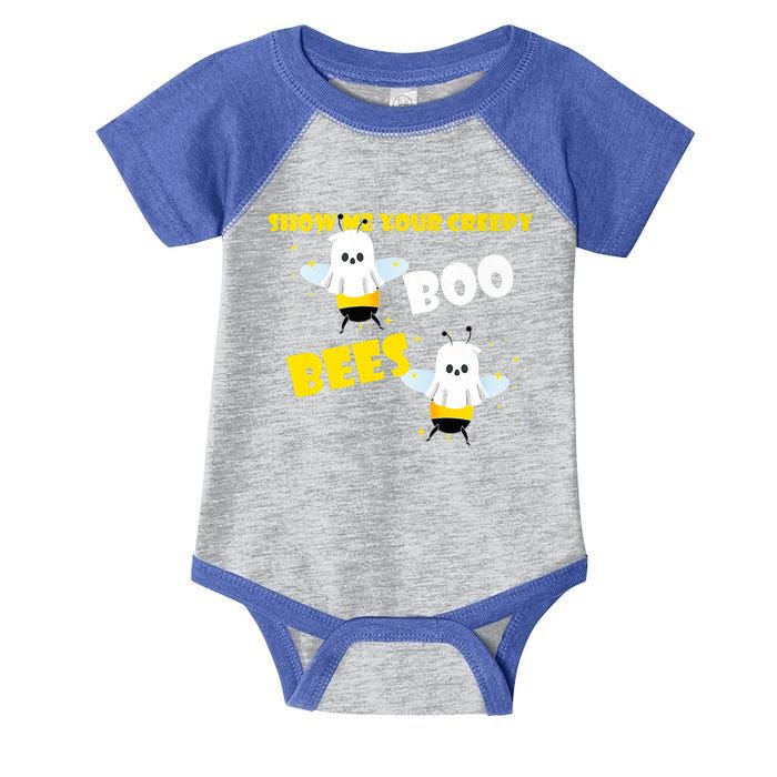 Funny Show Me Your Creepy Boo Bees Halloween Couples Costume Meaningful Gift Infant Baby Jersey Bodysuit