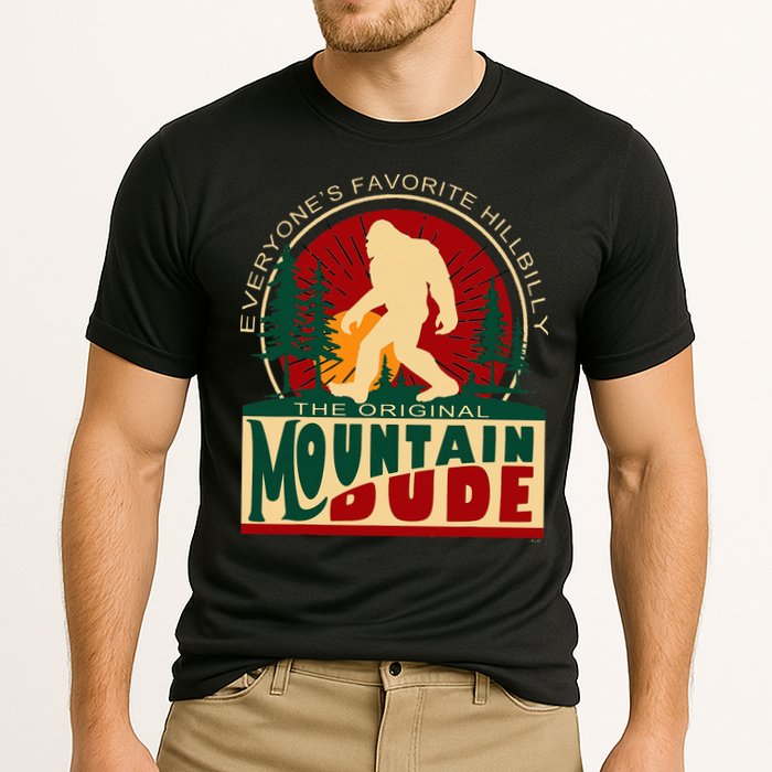Funny Sasquatch Mountain Dude EveryoneS Favorite Hillbilly Cooling Performance Crew T-Shirt