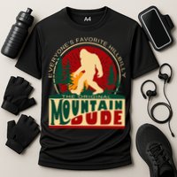 Funny Sasquatch Mountain Dude EveryoneS Favorite Hillbilly Cooling Performance Crew T-Shirt