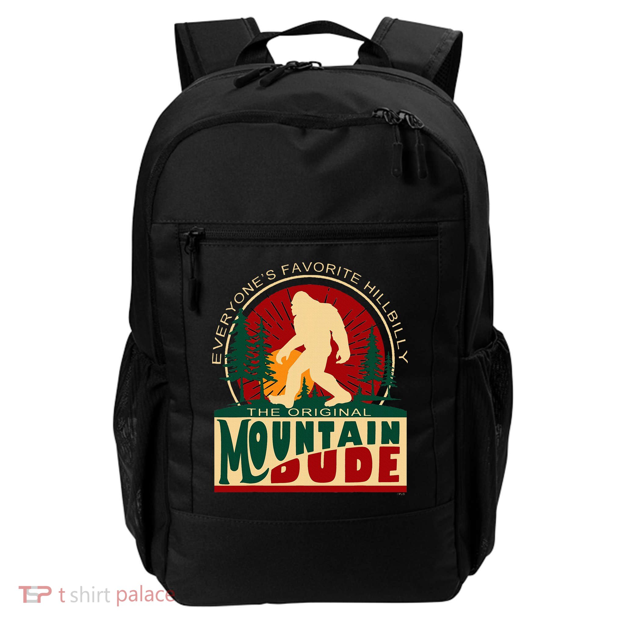 Funny Sasquatch Mountain Dude EveryoneS Favorite Hillbilly Backpack