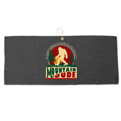 Funny Sasquatch Mountain Dude EveryoneS Favorite Hillbilly Large Microfiber Waffle Golf Towel